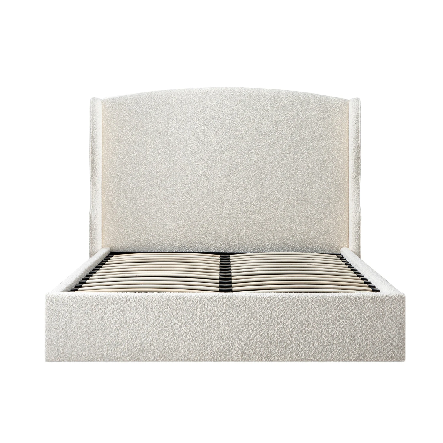 Kimberly Winged Upholstered Storage Bed, Ecru Boucle 8 Kimberly Winged Upholstered Storage Bed, Ecru Boucle - Image 8