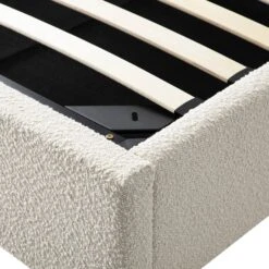 Kimberly Winged Upholstered Storage Bed, Ecru Boucle 34 Kimberly Winged Upholstered Storage Bed, Ecru Boucle -Daals Store ZX 2208 ECRU BOU detail4