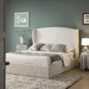 Kimberly Winged Upholstered Storage Bed, Ecru Boucle -Daals Store ZX 2208 ECRU BOU main