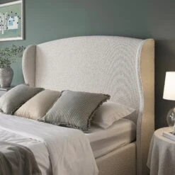 Kimberly Winged Upholstered Storage Bed, Ecru Boucle 22 Kimberly Winged Upholstered Storage Bed, Ecru Boucle -Daals Store ZX 2208 ECRU BOU scene4