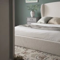 Kimberly Winged Upholstered Storage Bed, Ecru Boucle 23 Kimberly Winged Upholstered Storage Bed, Ecru Boucle -Daals Store ZX 2208 ECRU BOU scene5