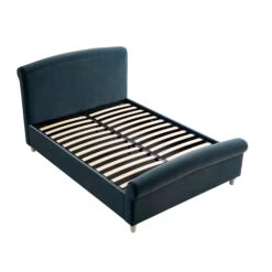 Porchester Ottoman Storage Sleigh Bed, Aegean Blue Velvet -Daals Store ZX 2216 AEGEAN VEL WB4