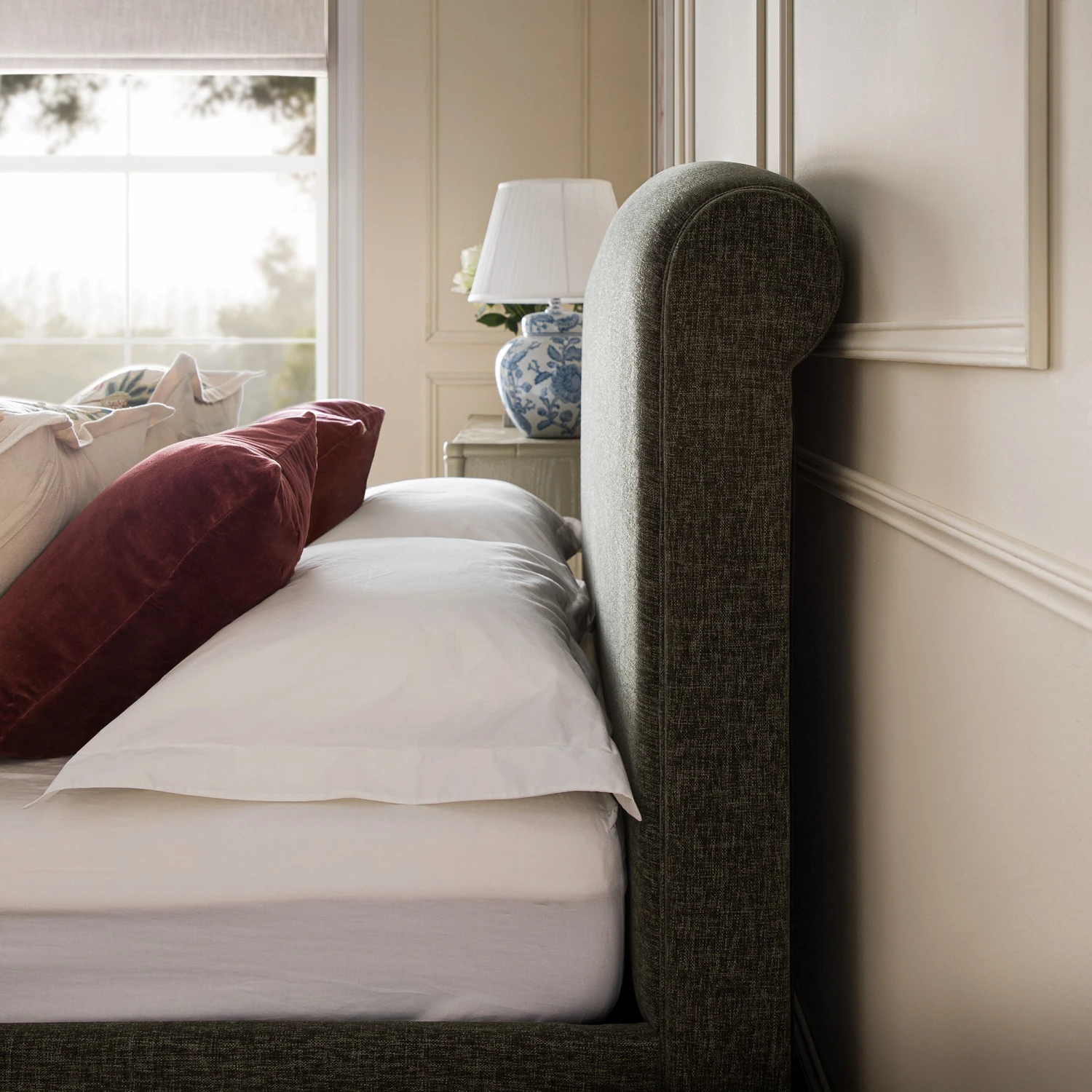 Porchester Ottoman Storage Sleigh Bed, Forest Green Chenille 6 Porchester Ottoman Storage Sleigh Bed, Forest Green Chenille - Image 6