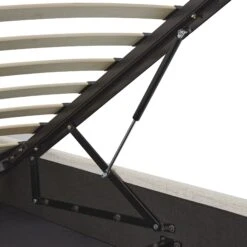 Porchester Ottoman Storage Sleigh Bed, Oatmeal Woven Textured Fabric -Daals Store ZX 2216 OAT WOV detail3