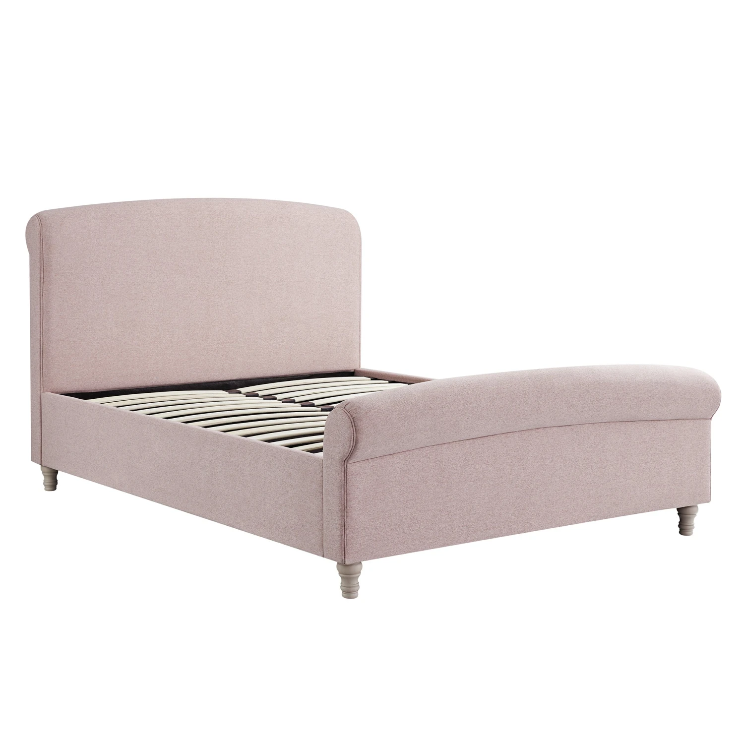 Porchester Ottoman Storage Sleigh Bed, Rosewater Pink Fabric 10 Porchester Ottoman Storage Sleigh Bed, Rosewater Pink Fabric - Image 10