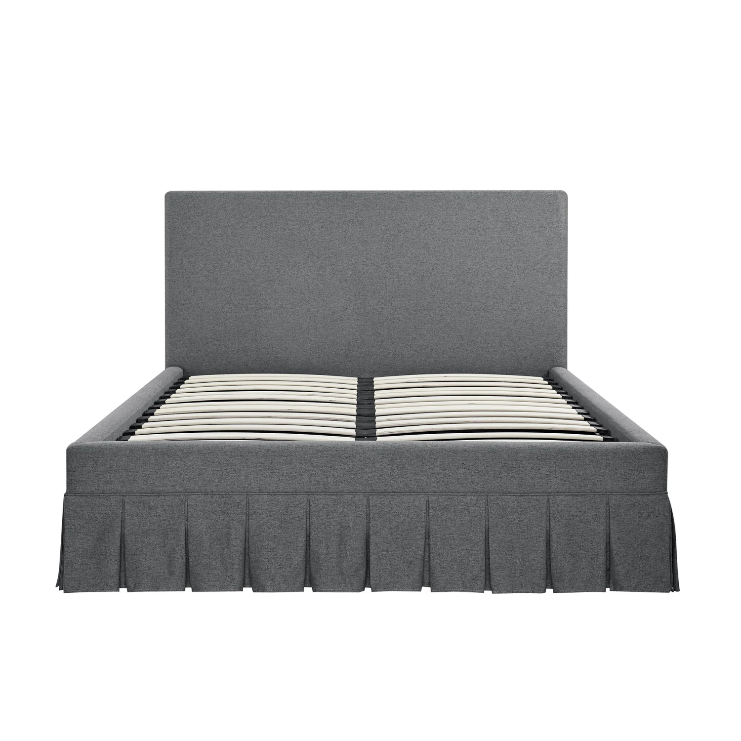 Egerton Box-Pleat Ottoman Storage Bed, Charcoal Brushed Fabric 7 Egerton Box-Pleat Ottoman Storage Bed, Charcoal Brushed Fabric - Image 7