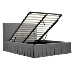 Egerton Box-Pleat Ottoman Storage Bed, Charcoal Brushed Fabric 27 Egerton Box-Pleat Ottoman Storage Bed, Charcoal Brushed Fabric -Daals Store ZX 2283 CHAR FAB WB4