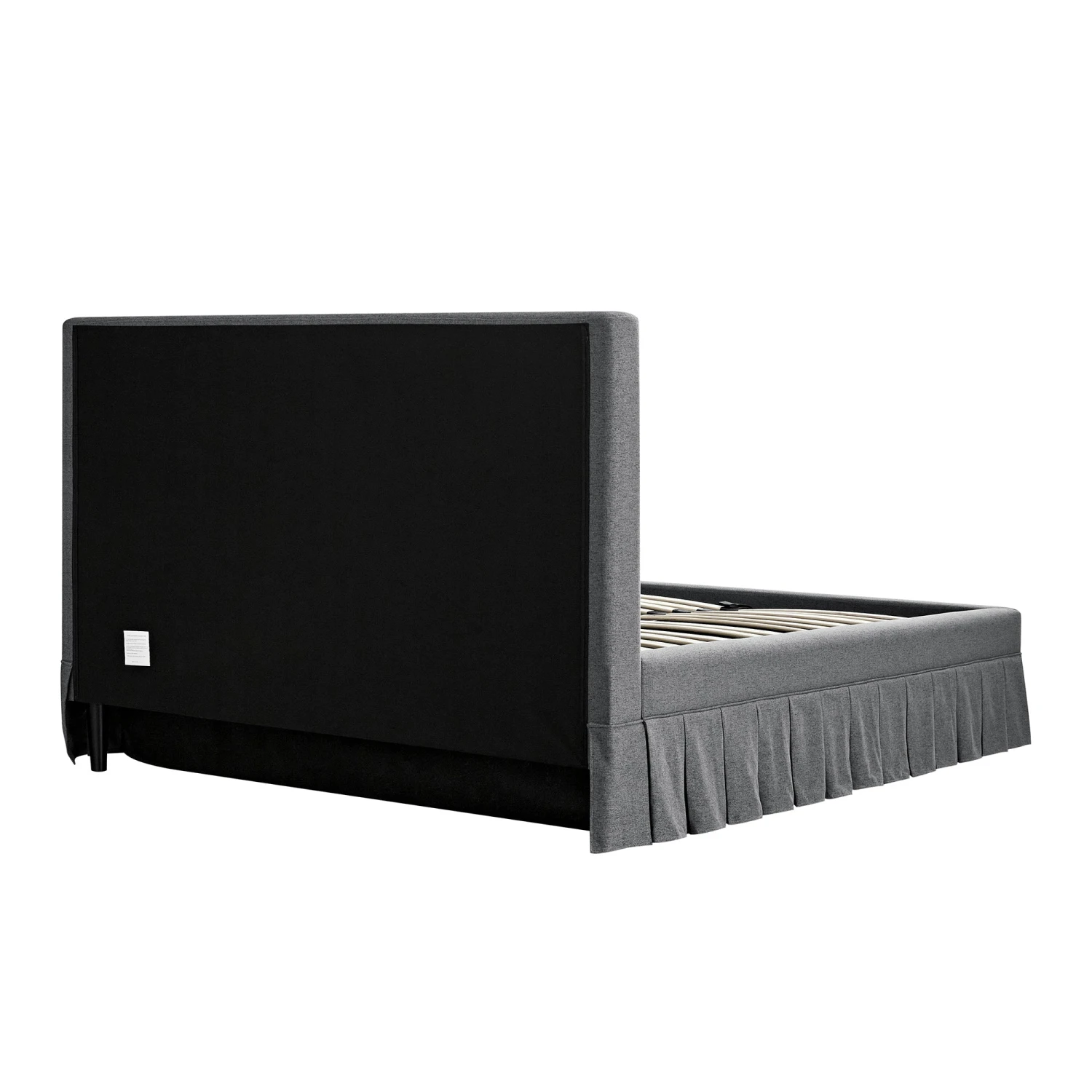 Egerton Box-Pleat Ottoman Storage Bed, Charcoal Brushed Fabric 13 Egerton Box-Pleat Ottoman Storage Bed, Charcoal Brushed Fabric - Image 13