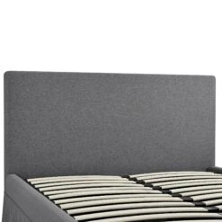 Egerton Box-Pleat Ottoman Storage Bed, Charcoal Brushed Fabric 30 Egerton Box-Pleat Ottoman Storage Bed, Charcoal Brushed Fabric -Daals Store ZX 2283 CHAR FAB detail1