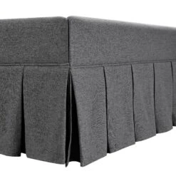 Egerton Box-Pleat Ottoman Storage Bed, Charcoal Brushed Fabric 32 Egerton Box-Pleat Ottoman Storage Bed, Charcoal Brushed Fabric -Daals Store ZX 2283 CHAR FAB detail3