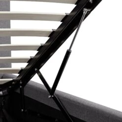 Egerton Box-Pleat Ottoman Storage Bed, Charcoal Brushed Fabric 33 Egerton Box-Pleat Ottoman Storage Bed, Charcoal Brushed Fabric -Daals Store ZX 2283 CHAR FAB detail4