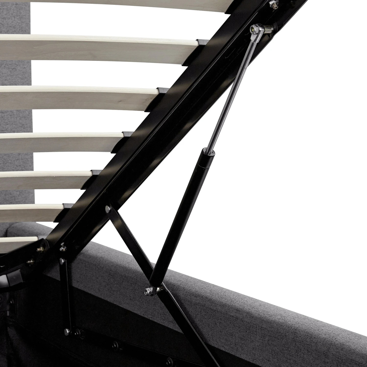 Egerton Box-Pleat Ottoman Storage Bed, Charcoal Brushed Fabric 17 Egerton Box-Pleat Ottoman Storage Bed, Charcoal Brushed Fabric - Image 17