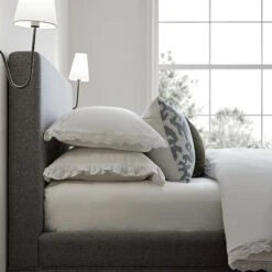 Egerton Box-Pleat Ottoman Storage Bed, Charcoal Brushed Fabric 21 Egerton Box-Pleat Ottoman Storage Bed, Charcoal Brushed Fabric -Daals Store ZX 2283 CHAR FAB scene4