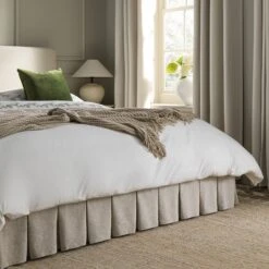 Egerton Box-Pleat Ottoman Storage Bed, Oatmeal Brushed Fabric 25 Egerton Box-Pleat Ottoman Storage Bed, Oatmeal Brushed Fabric -Daals Store ZX 2283 OAT FAB scene5