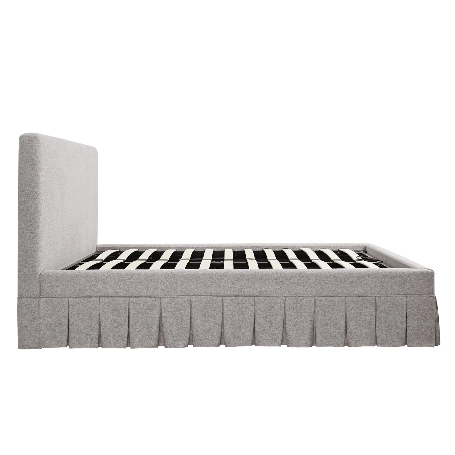 Egerton Box-Pleat Ottoman Storage Bed, Stone Brushed Fabric 12 Egerton Box-Pleat Ottoman Storage Bed, Stone Brushed Fabric - Image 12