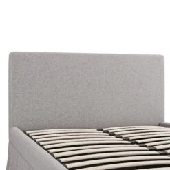 Egerton Box-Pleat Ottoman Storage Bed, Stone Brushed Fabric 30 Egerton Box-Pleat Ottoman Storage Bed, Stone Brushed Fabric -Daals Store ZX 2283 STONE FAB detail1