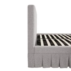 Egerton Box-Pleat Ottoman Storage Bed, Stone Brushed Fabric 31 Egerton Box-Pleat Ottoman Storage Bed, Stone Brushed Fabric -Daals Store ZX 2283 STONE FAB detail2