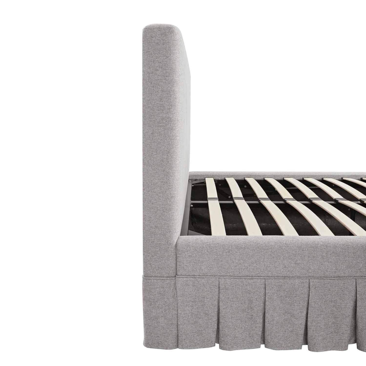 Egerton Box-Pleat Ottoman Storage Bed, Stone Brushed Fabric 15 Egerton Box-Pleat Ottoman Storage Bed, Stone Brushed Fabric - Image 15