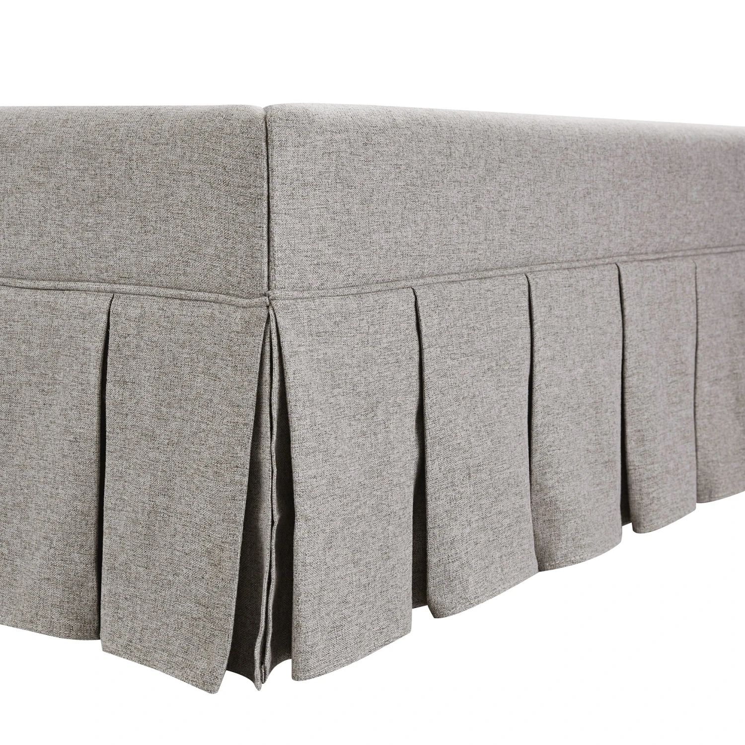 Egerton Box-Pleat Ottoman Storage Bed, Stone Brushed Fabric 16 Egerton Box-Pleat Ottoman Storage Bed, Stone Brushed Fabric - Image 16