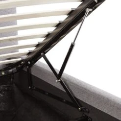 Egerton Box-Pleat Ottoman Storage Bed, Stone Brushed Fabric 33 Egerton Box-Pleat Ottoman Storage Bed, Stone Brushed Fabric -Daals Store ZX 2283 STONE FAB detail4