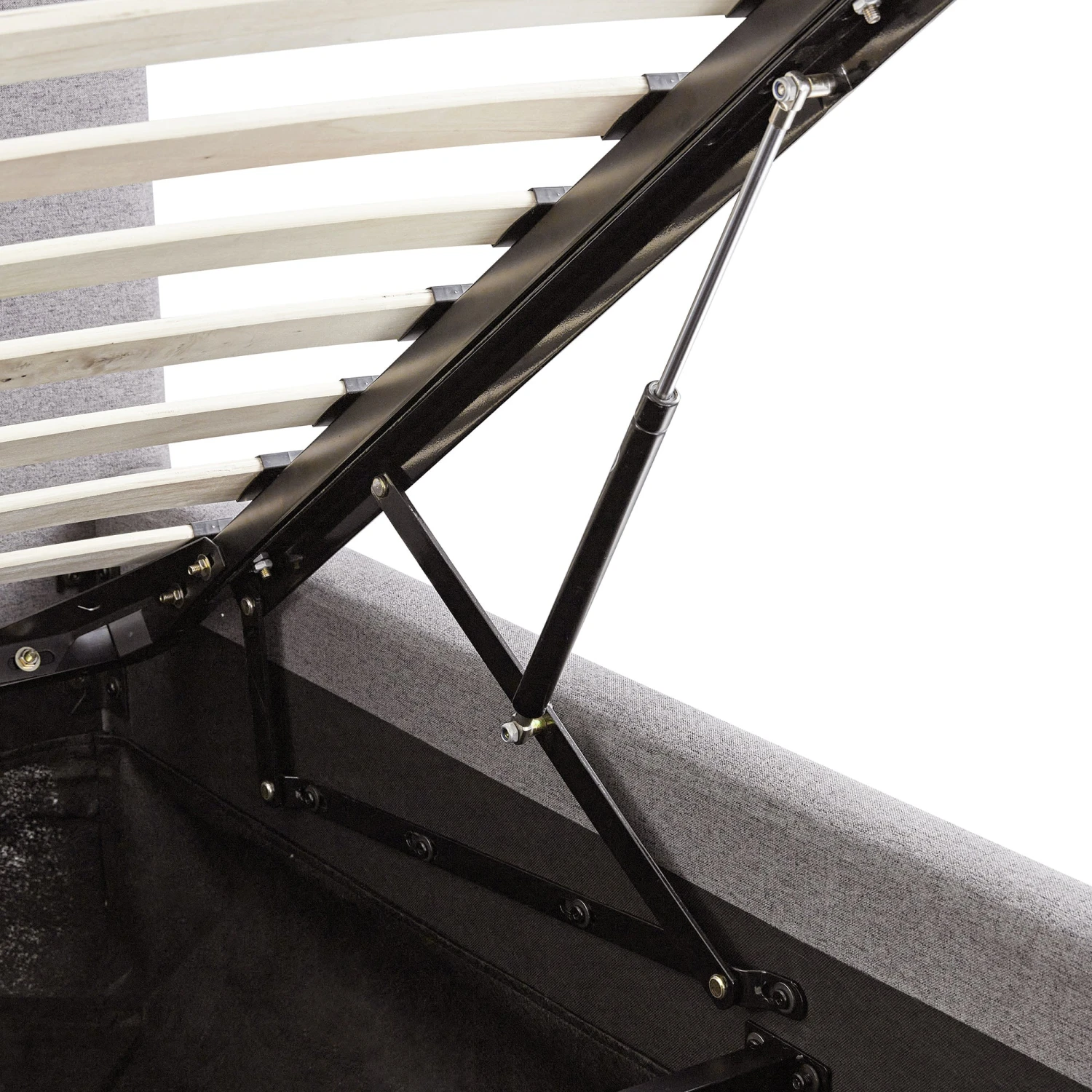 Egerton Box-Pleat Ottoman Storage Bed, Stone Brushed Fabric 17 Egerton Box-Pleat Ottoman Storage Bed, Stone Brushed Fabric - Image 17