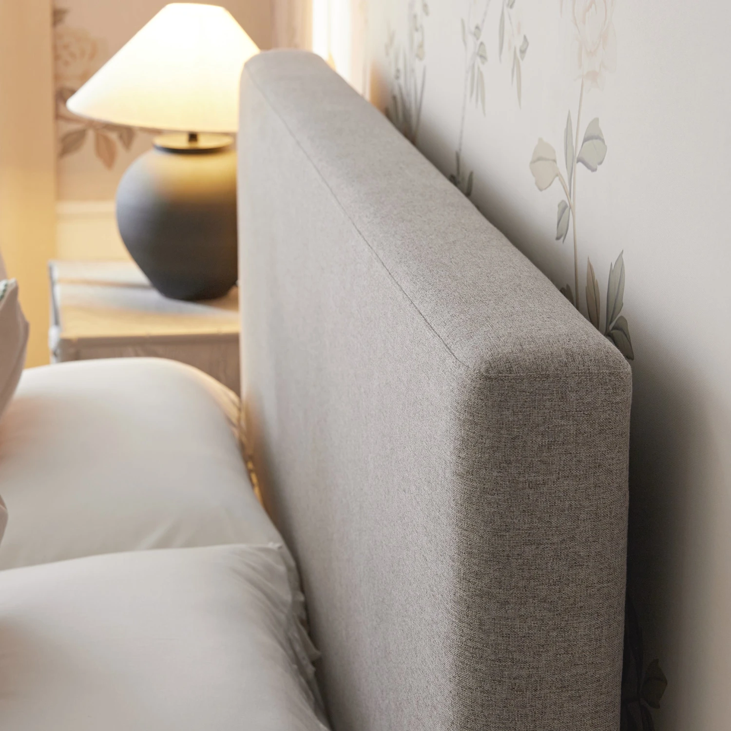 Egerton Box-Pleat Ottoman Storage Bed, Stone Brushed Fabric 5 Egerton Box-Pleat Ottoman Storage Bed, Stone Brushed Fabric - Image 5